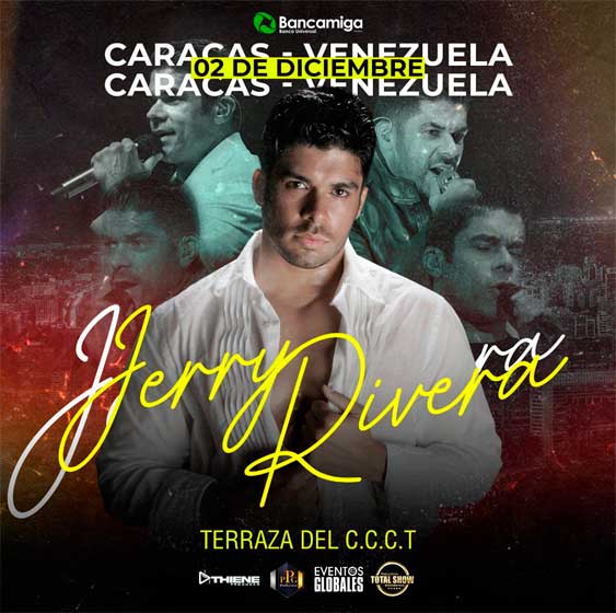  Jerry Rivera llega a Venezuela con un concierto que será inolvidable